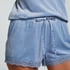 Velvet lace shorts, Blue
