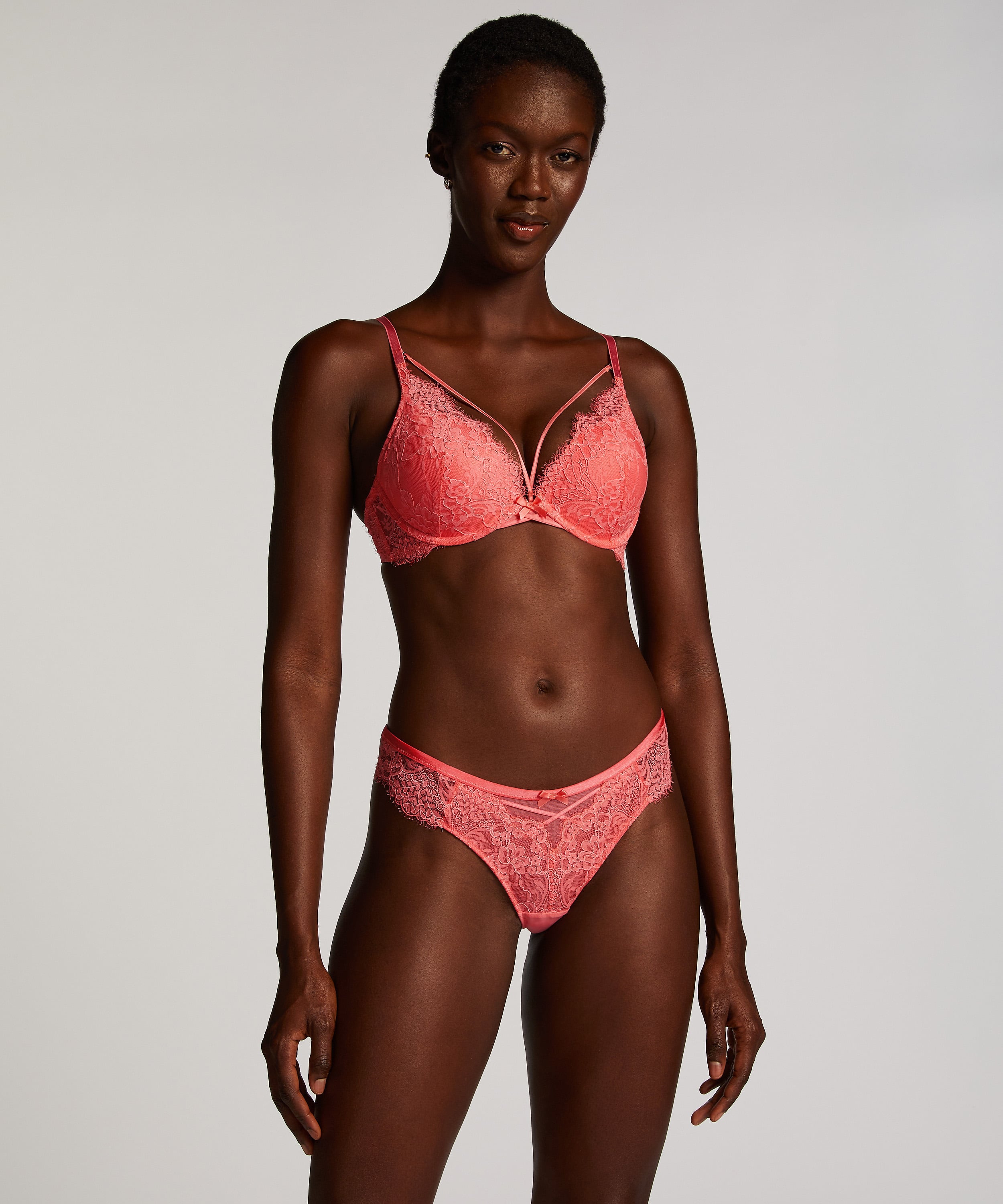 Arabella Padded Push-Up Underwired Bra, Pink, main