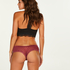 V-shaped Brazilian knickers mesh, Red