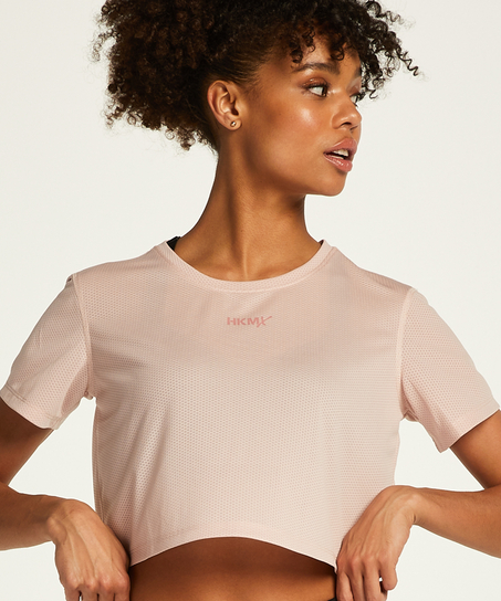 HKMX Mesh Crop Top, Pink