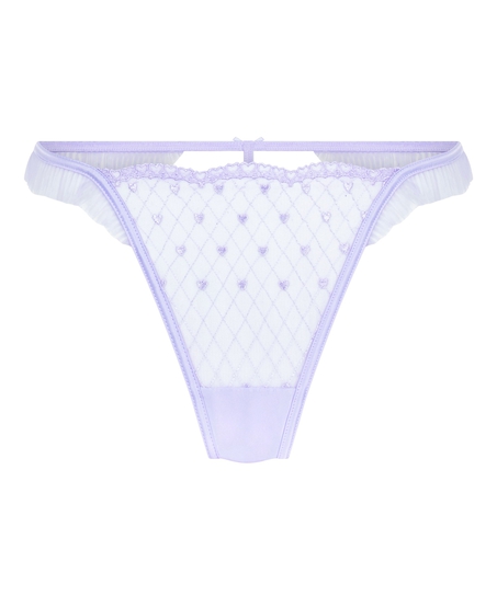 Cordelie Highleg Thong, Purple