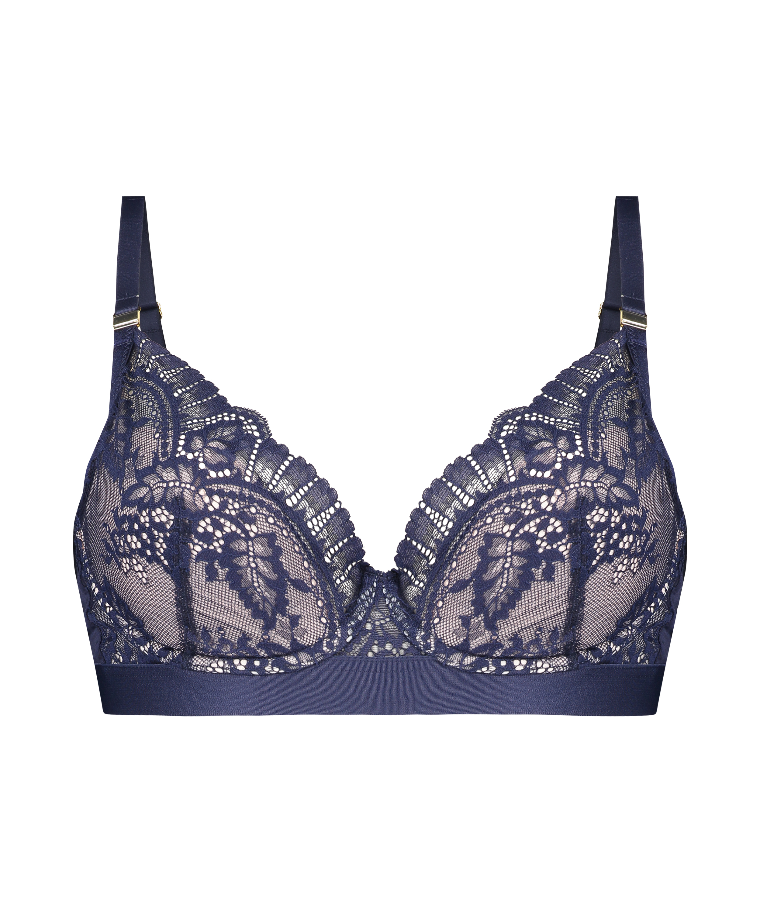 Adeliaide padded underwired bra, Blue, main