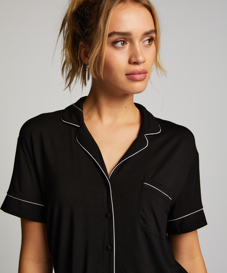 Essential Jersey Short-Sleeved Jacket, Black