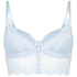 Laila Padded Underwired Longline Bra, Blue