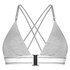 Casey cotton padded triangle bralette, Gray