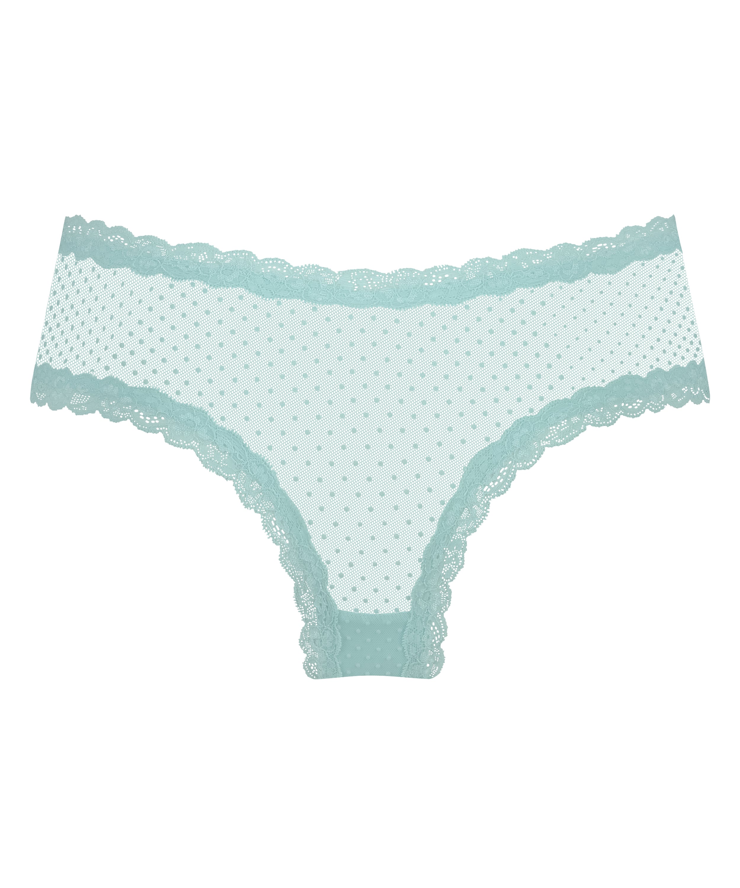 V-shaped Brazilian knickers mesh, Blue, main