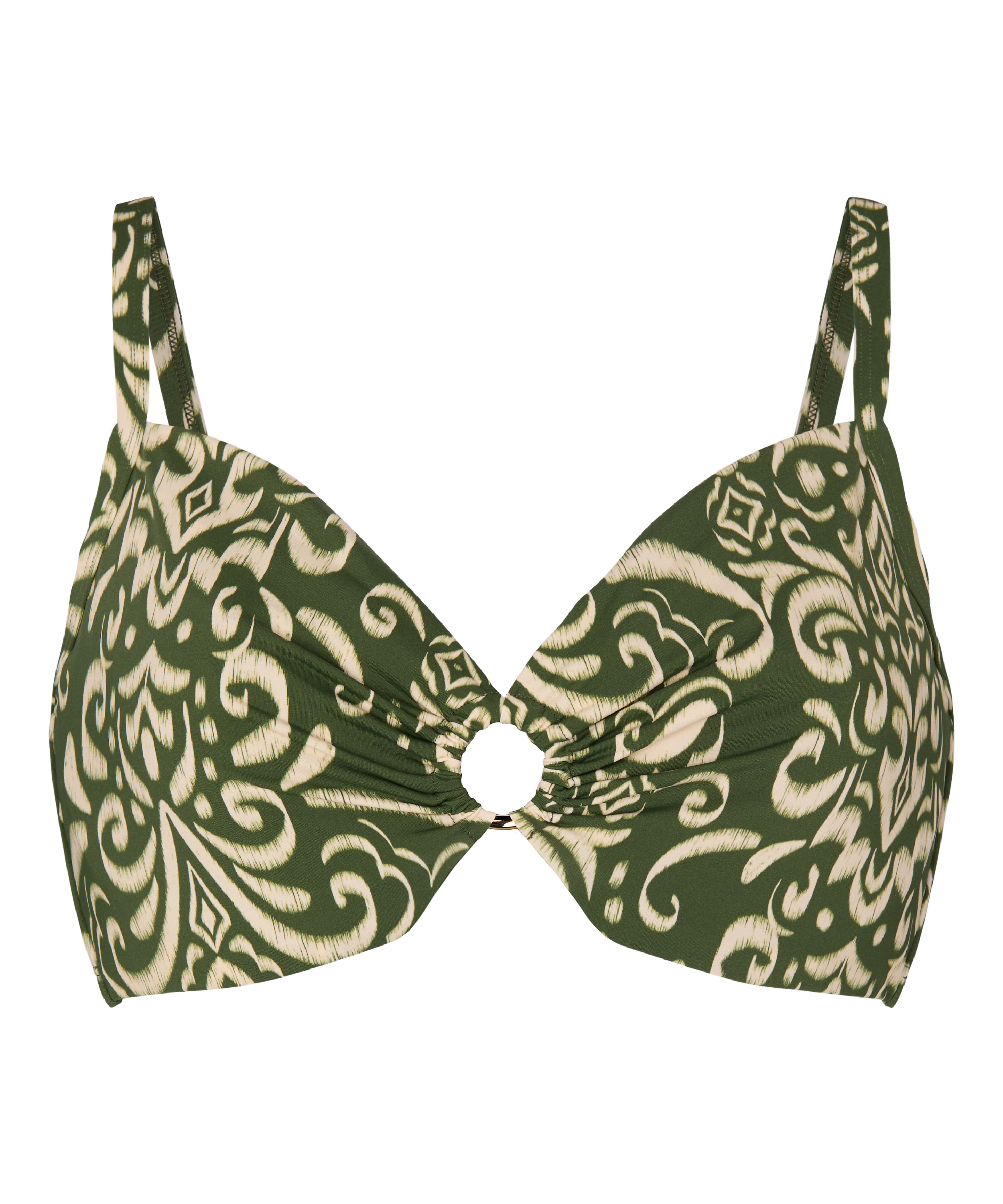 Non-Padded Underwired Bikini Top Cancun, Green, main