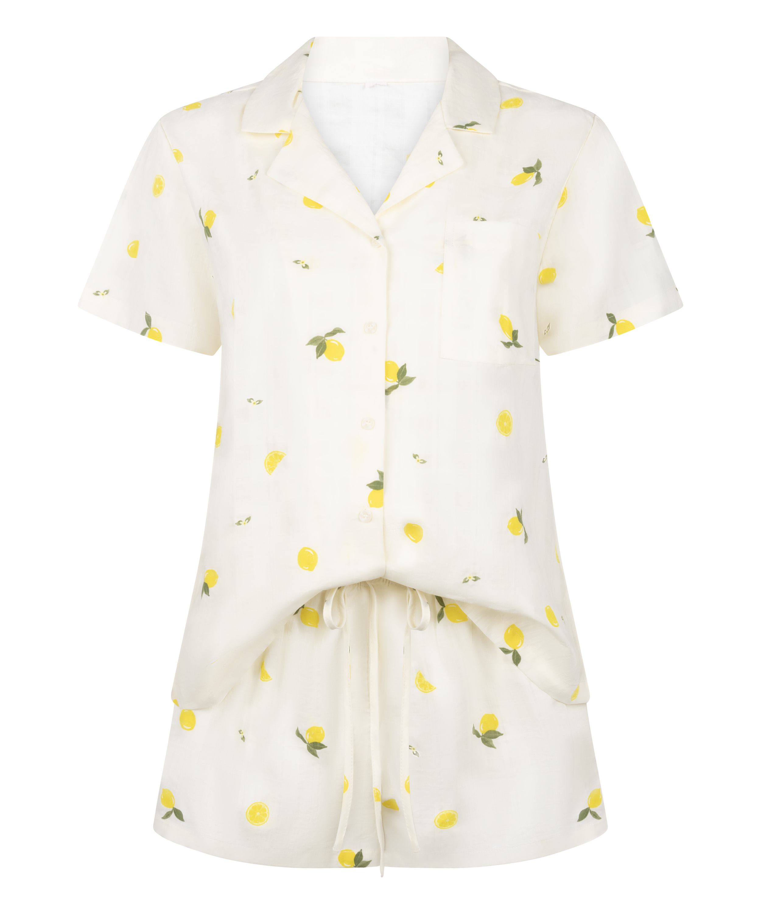 Lemon Pyjama Set, White, main