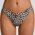 Highleg Bikini Bottom Leopard, Black