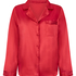 Satin Long-Sleeved Jacket, Red