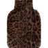 Leopard Hot Water Bottle, Black