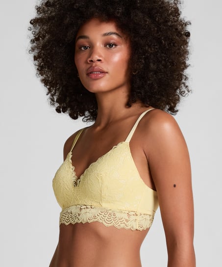 Andrea Padded Non-Wired Bra, Yellow