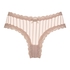 V-shaped Brazilian knickers mesh, Beige