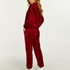 Loosefit Velour Jogging Bottoms, Red