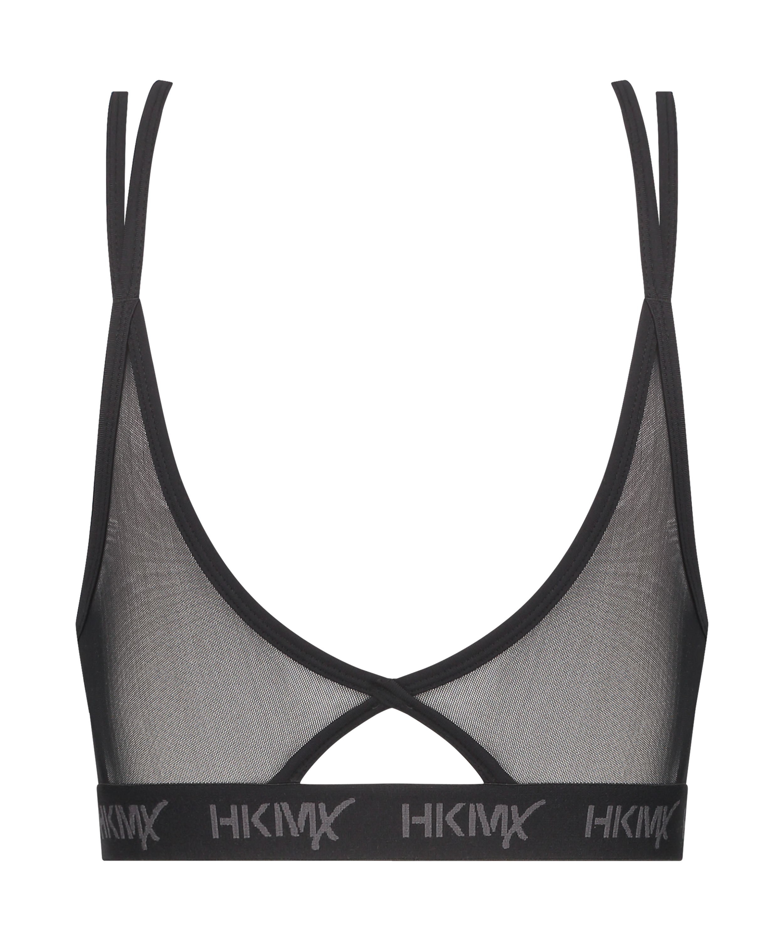 HKMX The Twist Sports Bra, Black, main