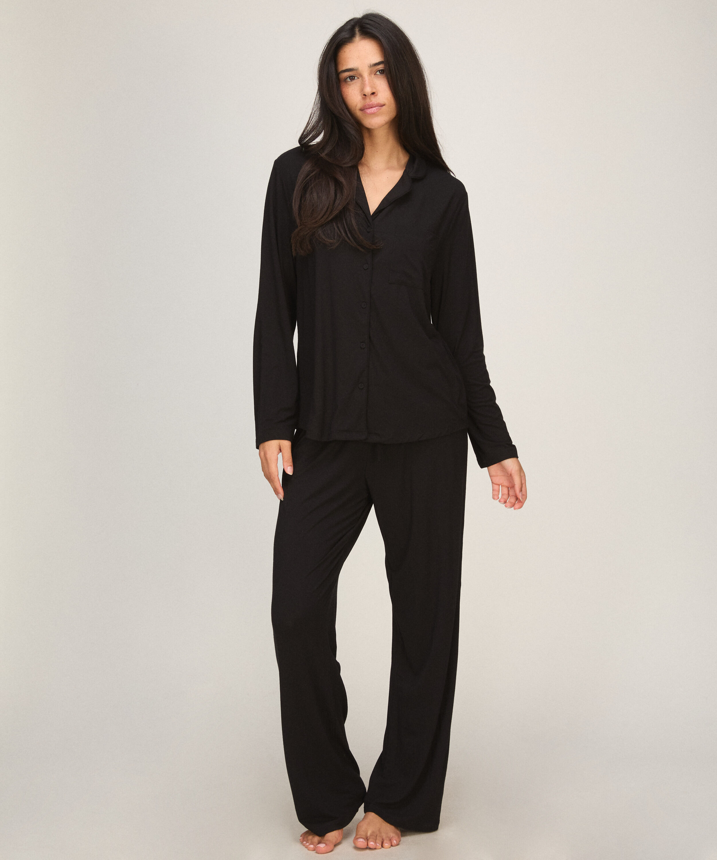 Essential Jersey Long-Sleeved Jacket, Black