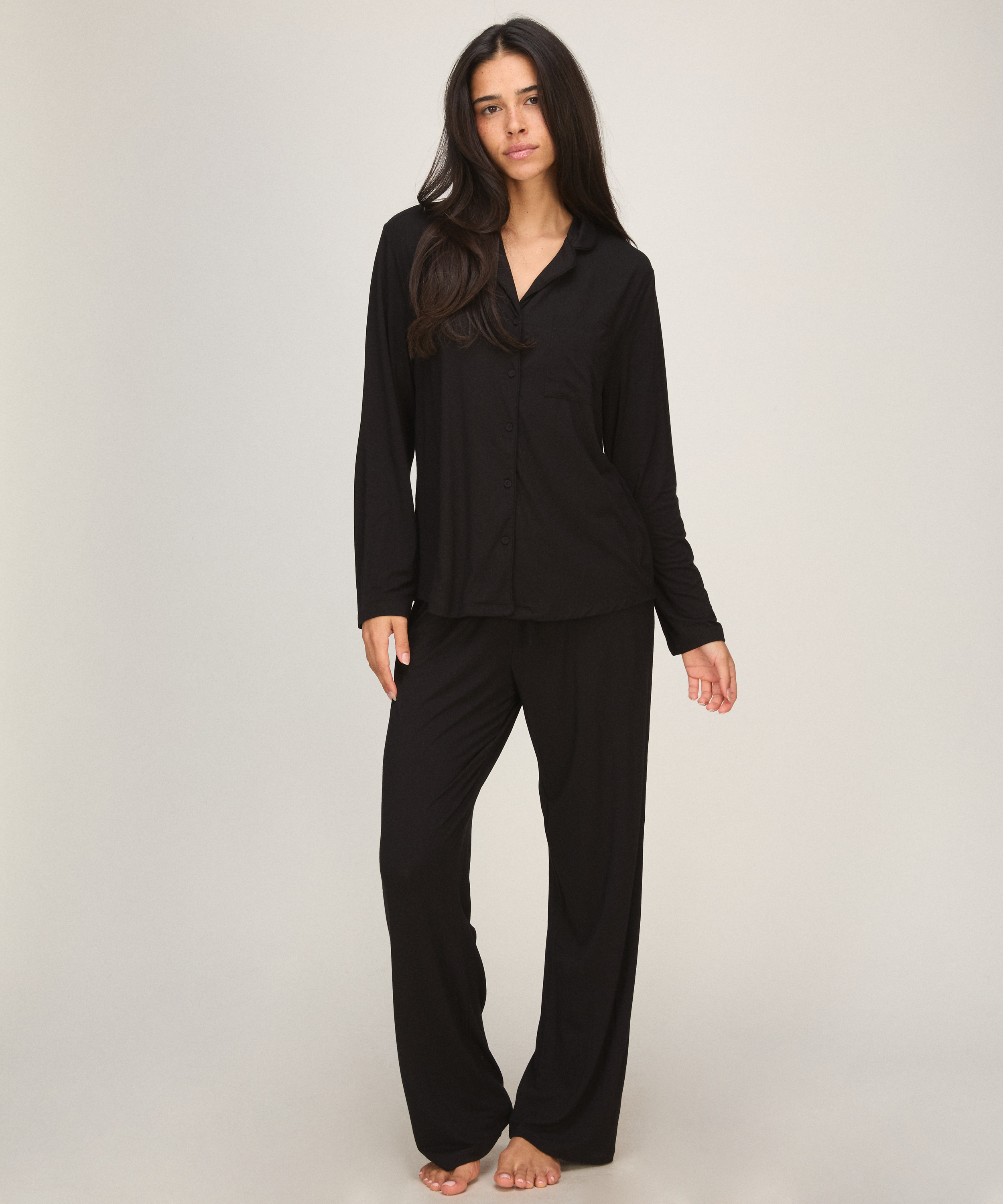 Essential Jersey Long-Sleeved Jacket, Black, main