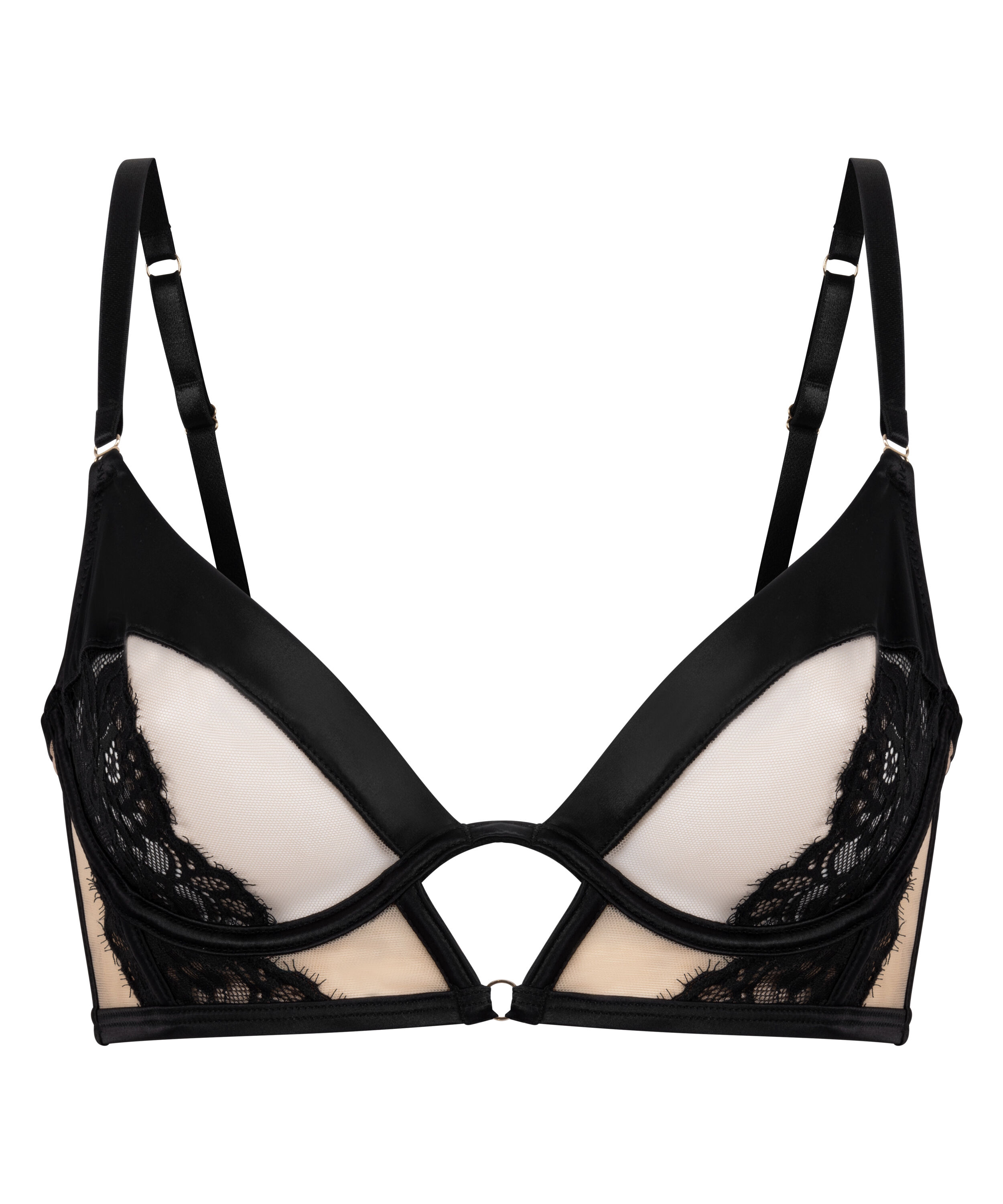 Nisha Non-Padded Underwired Longline Bra, Black