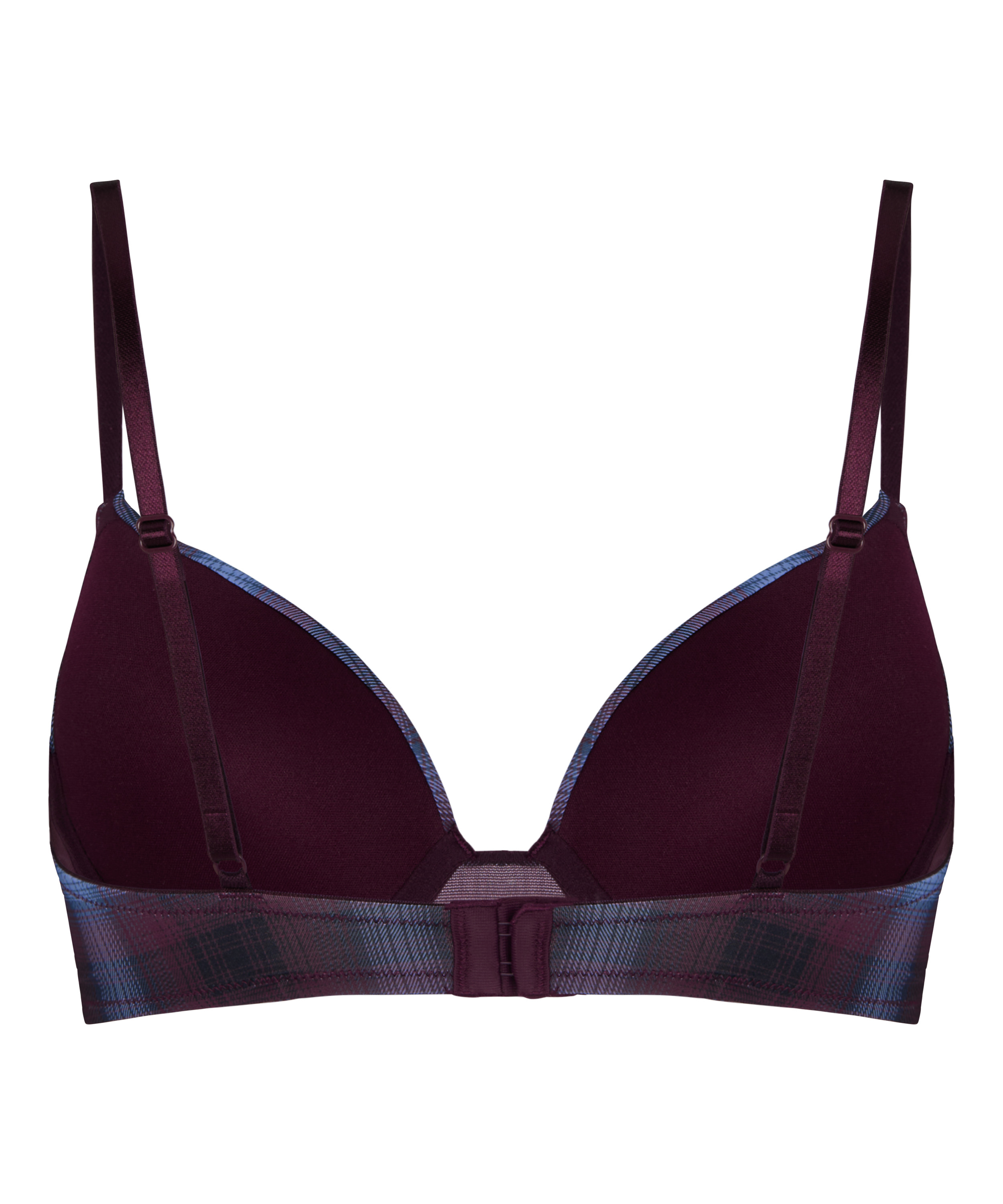Plunge Padded Underwired Bra, Purple, main