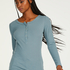 Long-Sleeved Pyjama Top, Blue