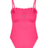 Bandeau Scallop Swimsuit, Pink