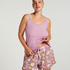 Ribbed Lace Singlet, Purple