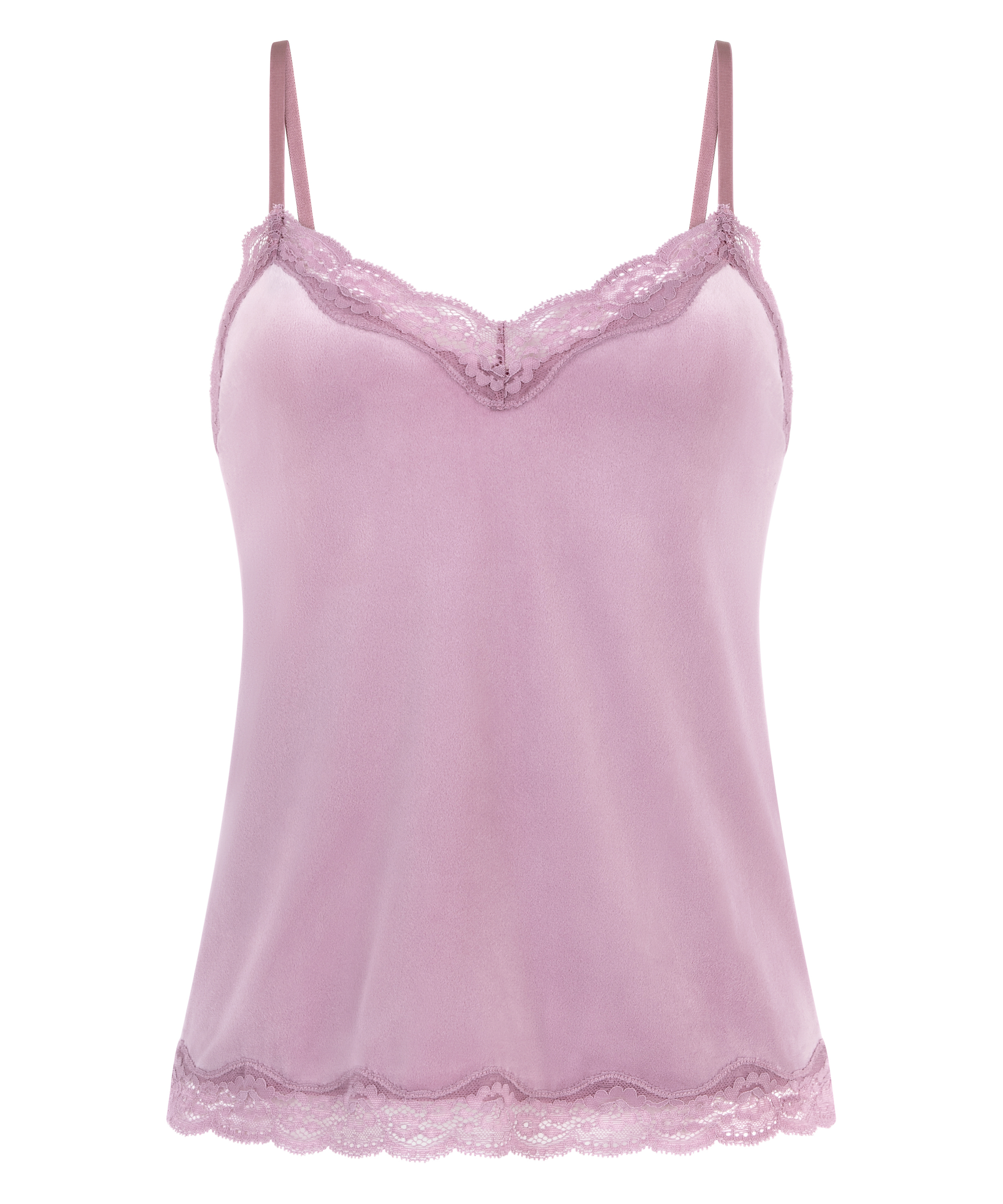 Velours Lace Cami Top, Purple, main