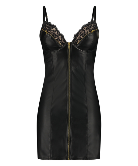 Preformed push-up underwired Slip Dress Talia, Black