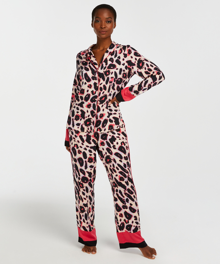Duckie Long-sleeve Pyjama Jacket, Pink