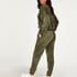 Velour Jogging Pants Pin-tucked, Green