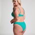 Scallop Padded Strapless Underwired Bikini Top Cup E +, Green