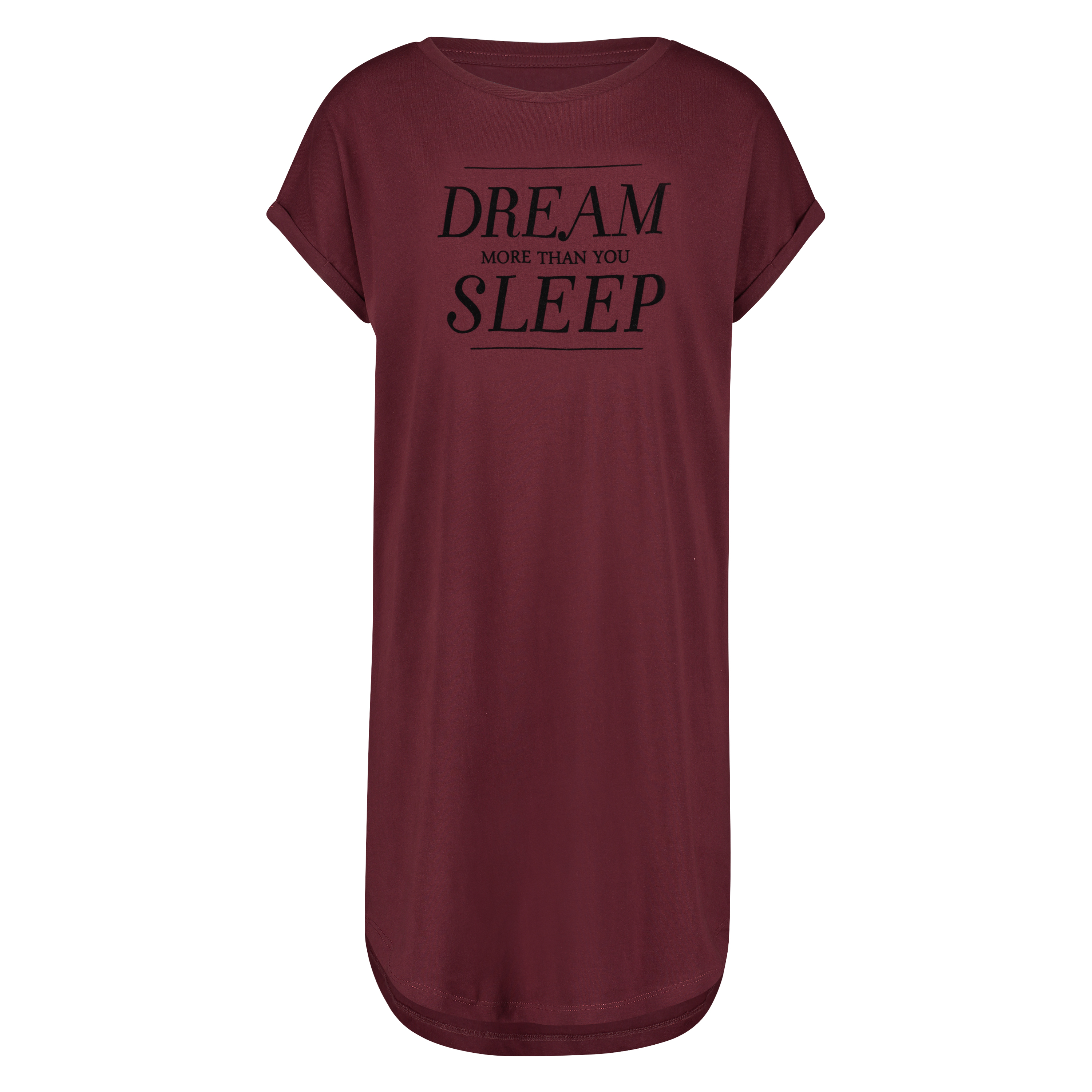 Round Neck Nightshirt, Red, main