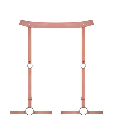 Faux Leather Suspender, Pink
