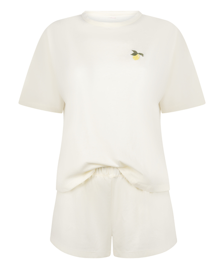 Pyjamaset Cotton, White