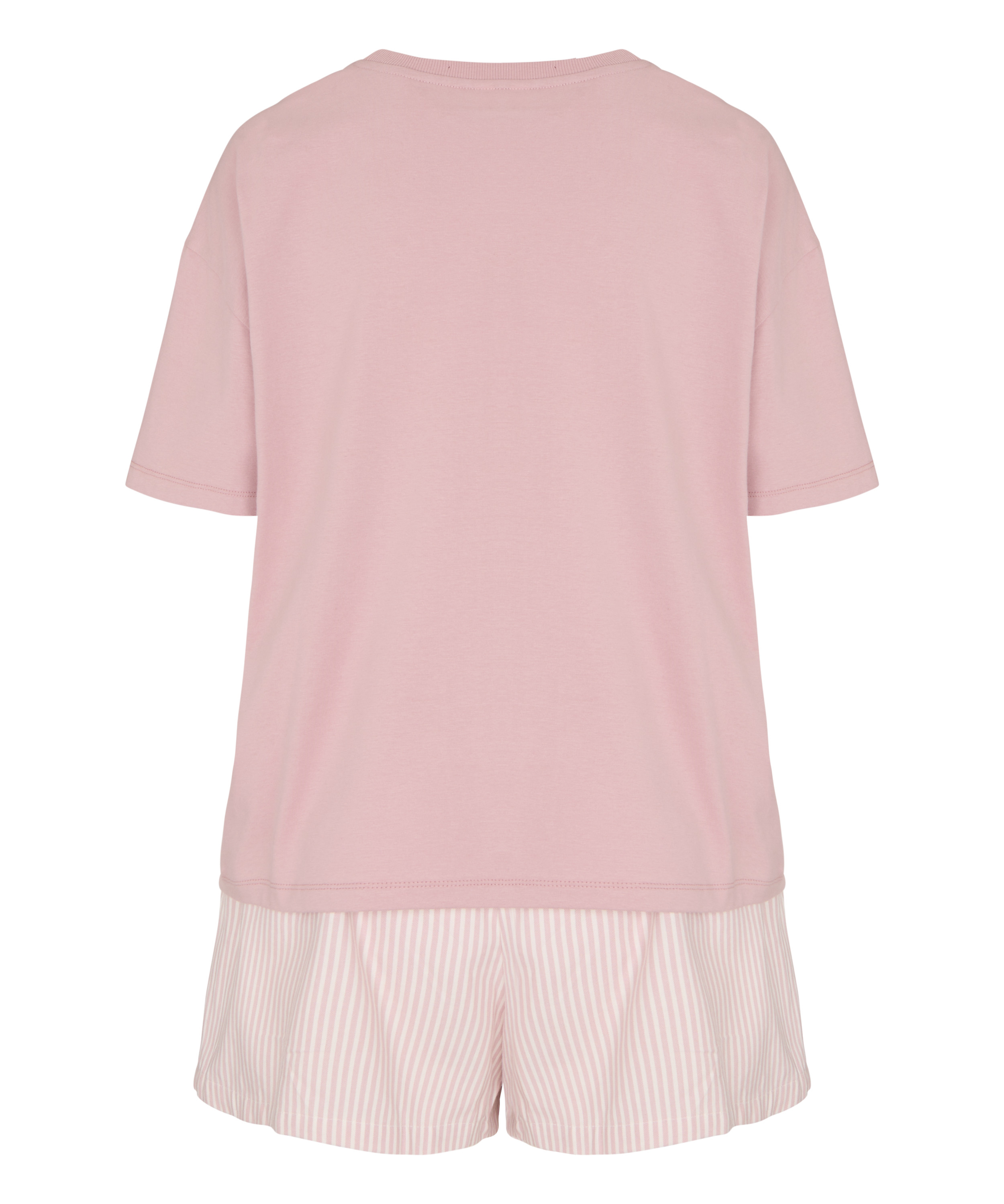 Pyjama Set with Short and T-shirt, Pink, main