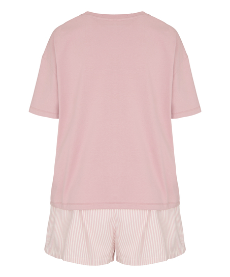 Pyjama Set with Short and T-shirt, Pink