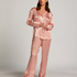 Satin Long-Sleeved Jacket, Pink