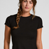 Ribbed Crew Neck Short-Sleeved Pyjama Top, Black