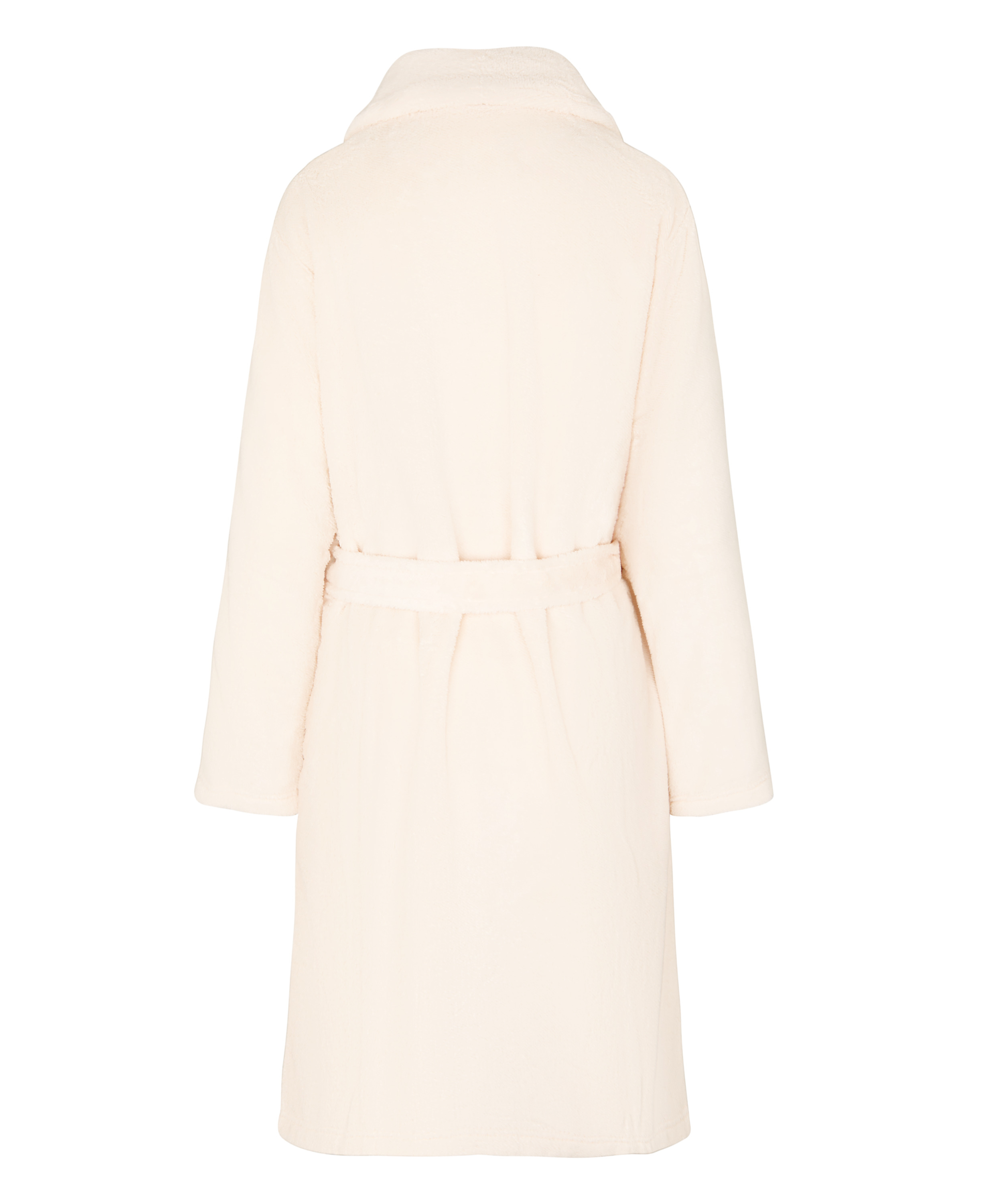 Fleece Bathrobe, White, main