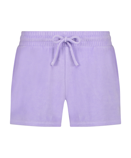 Velvet Pocket shorts, Purple