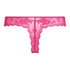 Lace Back Invisible Thong, Pink