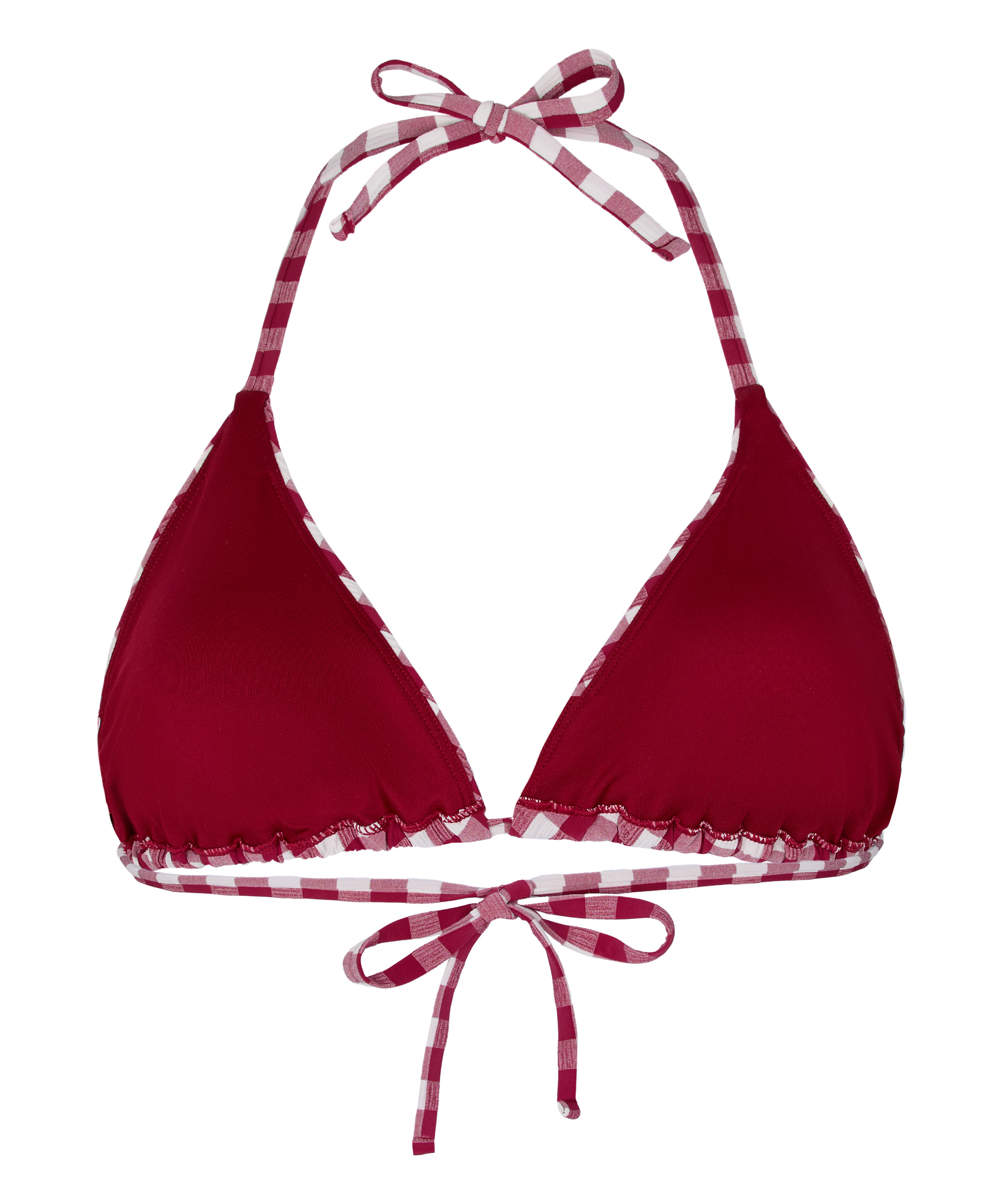 Amalfi Triangle Bikini Top, Red, main