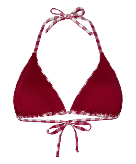 Amalfi Triangle Bikini Top, Red