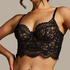 Jamie Non-Padded Underwired Longline Bra, Black