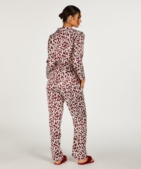 Satin Long-Sleeved Jacket, Red