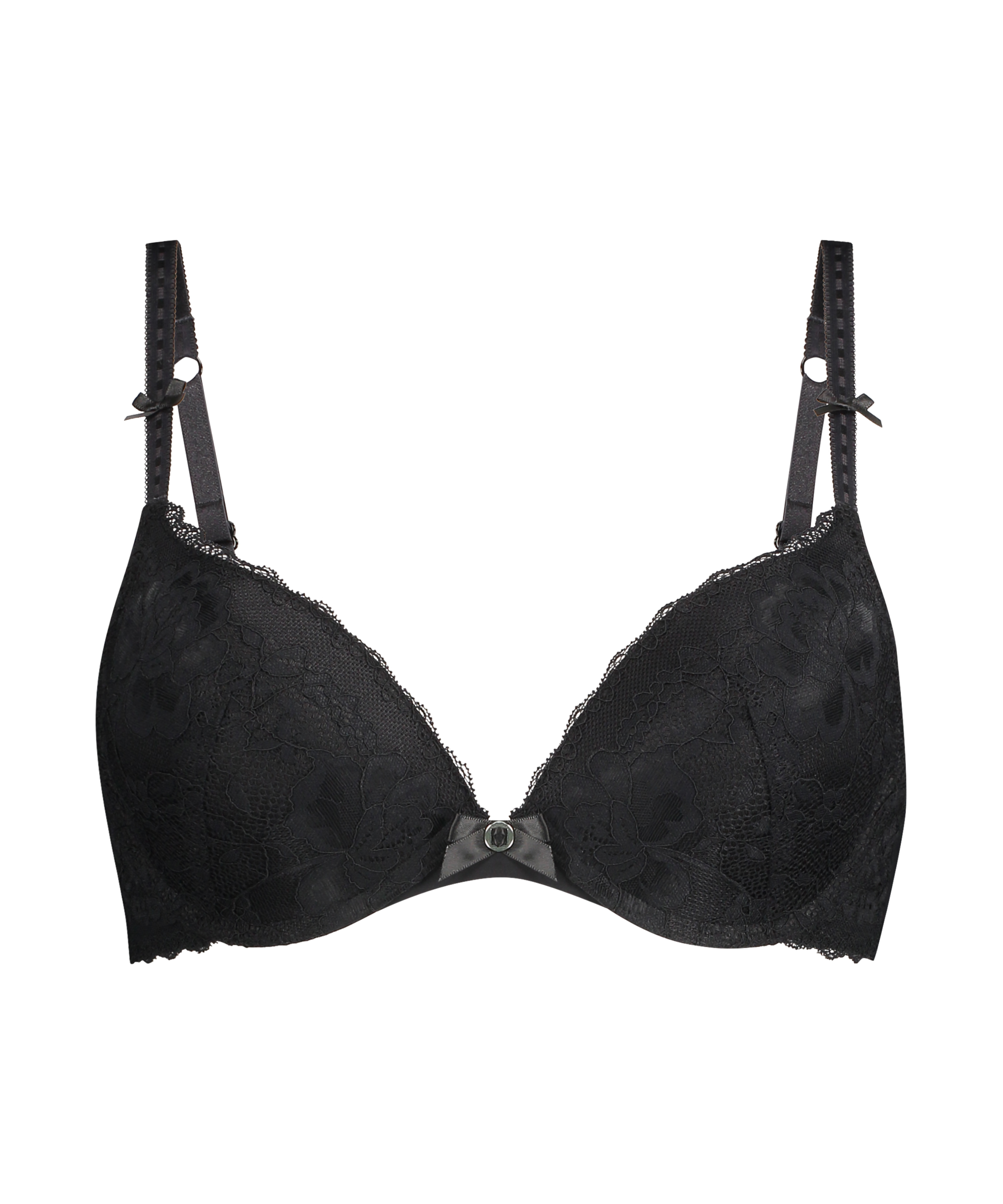 Maya Padded Underwired Push-Up Bra, Black, main