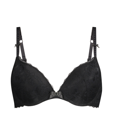 Maya Padded Underwired Push-Up Bra, Black