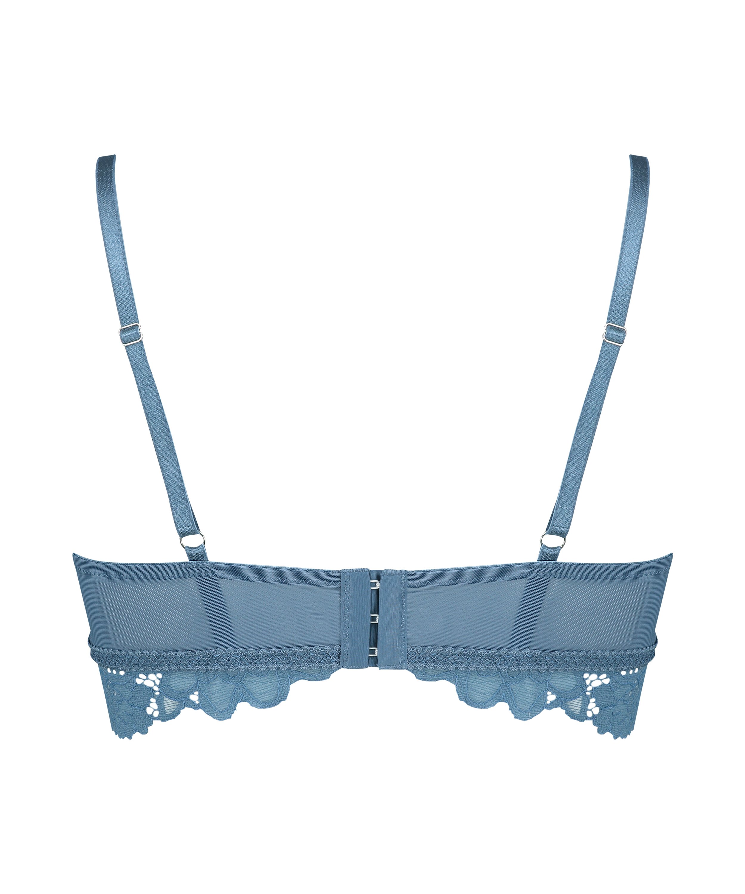 Shiloh Padded Longline Non-Underwired Bra, Blue, main