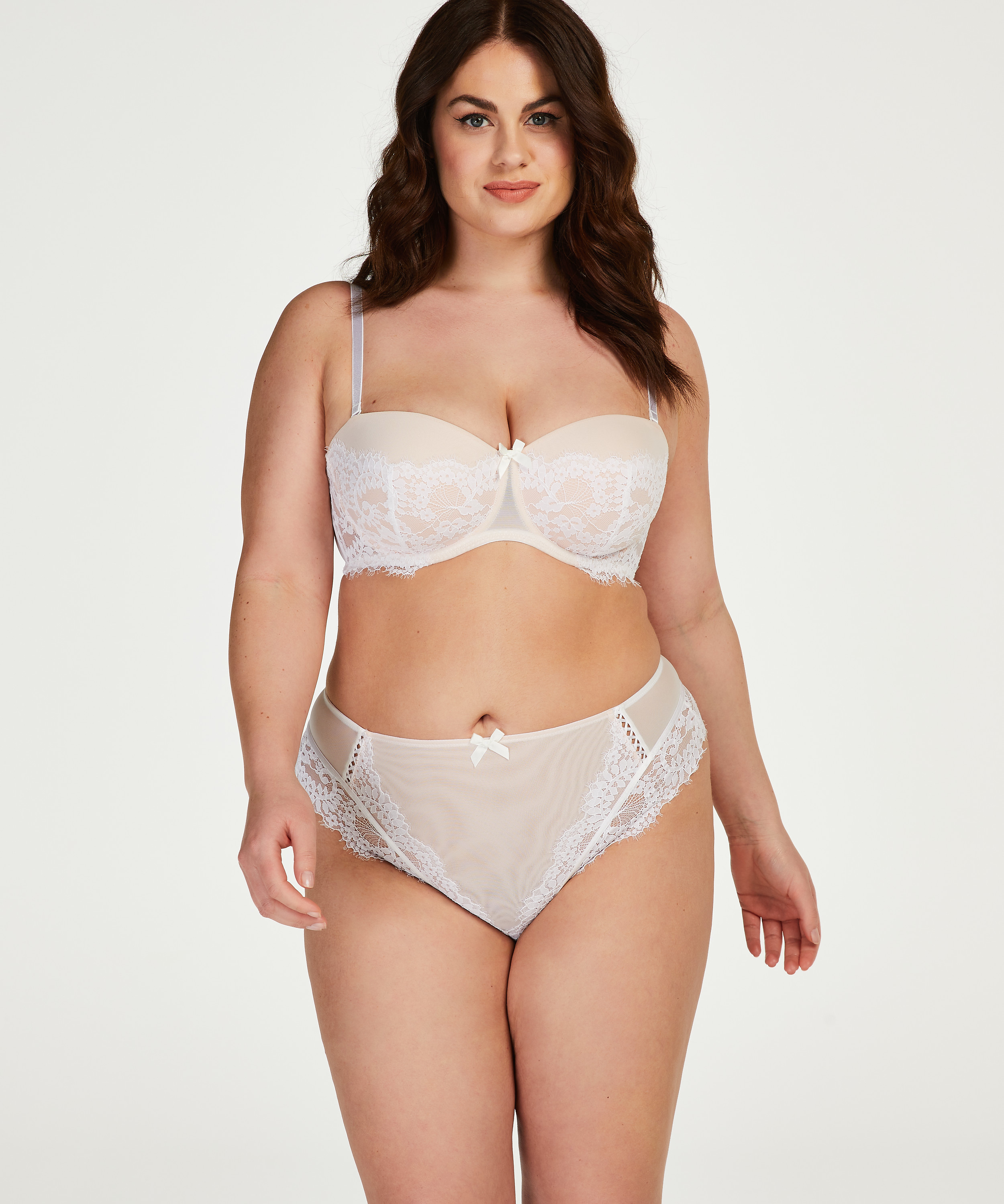 Leyla padded underwired bra, White, main