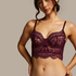 Jamie Non-Padded Underwired Longline Bra, Purple